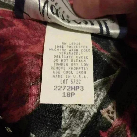 Vintage Nancy II Petite women's 18P floral blazer shoulder pads lightweight - Picture 4 of 8